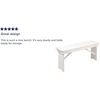 image:imageFlash Furniture HERCULES 40 x 12 Folding Farm Bench Solid Pine Entryway Bench in Light NaturalAntique Rustic White