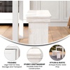 image:imageFlash Furniture HERCULES 40 x 12 Folding Farm Bench Solid Pine Entryway Bench in Light NaturalAntique Rustic White
