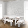 image:imageFlash Furniture HERCULES 40 x 12 Folding Farm Bench Solid Pine Entryway Bench in Light NaturalAntique Rustic White