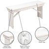 image:imageFlash Furniture HERCULES 40 x 12 Folding Farm Bench Solid Pine Entryway Bench in Light NaturalAntique Rustic White