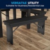 image:imageFlash Furniture HERCULES 40 x 12 Folding Farm Bench Solid Pine Entryway Bench in Light NaturalBlack Wash