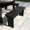 image:imageFlash Furniture HERCULES 40 x 12 Folding Farm Bench Solid Pine Entryway Bench in Light NaturalBlack Wash