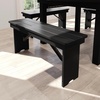image:imageFlash Furniture HERCULES 40 x 12 Folding Farm Bench Solid Pine Entryway Bench in Light NaturalBlack Wash