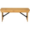 image:imageFlash Furniture HERCULES 40 x 12 Folding Farm Bench Solid Pine Entryway Bench in Light NaturalLight Natural