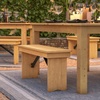 image:imageFlash Furniture HERCULES 40 x 12 Folding Farm Bench Solid Pine Entryway Bench in Light NaturalLight Natural