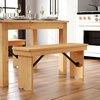 image:imageFlash Furniture HERCULES 40 x 12 Folding Farm Bench Solid Pine Entryway Bench in Light NaturalLight Natural