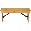 image:imageFlash Furniture HERCULES 40 x 12 Folding Farm Bench Solid Pine Entryway Bench in Light NaturalLight Natural