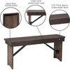 image:imageFlash Furniture HERCULES 40 x 12 Folding Farm Bench Solid Pine Entryway Bench in Light NaturalMahogany