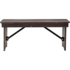 image:imageFlash Furniture HERCULES 40 x 12 Folding Farm Bench Solid Pine Entryway Bench in Light NaturalMahogany