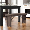 image:imageFlash Furniture HERCULES 40 x 12 Folding Farm Bench Solid Pine Entryway Bench in Light NaturalMahogany