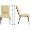 image:imageFlash Furniture HERCULES Series 185W Stacking Church Chair in Navy Blue Fabric  Gold Vein FrameBeige Patterned FabricGold Vein Frame