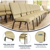 image:imageFlash Furniture HERCULES Series 185W Stacking Church Chair in Navy Blue Fabric  Gold Vein FrameBeige Patterned FabricGold Vein Frame