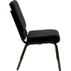 image:imageFlash Furniture HERCULES Series 185W Stacking Church Chair in Navy Blue Fabric  Gold Vein FrameBlack Dot Patterned FabricGold Vein Frame