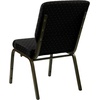 image:imageFlash Furniture HERCULES Series 185W Stacking Church Chair in Navy Blue Fabric  Gold Vein FrameBlack Dot Patterned FabricGold Vein Frame