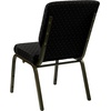 image:imageFlash Furniture HERCULES Series 185W Stacking Church Chair in Navy Blue Fabric  Gold Vein FrameBlack Dot Patterned FabricGold Vein Frame