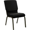 image:imageFlash Furniture HERCULES Series 185W Stacking Church Chair in Navy Blue Fabric  Gold Vein FrameBlack Dot Patterned FabricGold Vein Frame