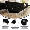 image:imageFlash Furniture HERCULES Series 185W Stacking Church Chair in Navy Blue Fabric  Gold Vein FrameBlack FabricSilver Vein Frame
