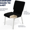 image:imageFlash Furniture HERCULES Series 185W Stacking Church Chair in Navy Blue Fabric  Gold Vein FrameBlack FabricSilver Vein Frame
