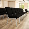 image:imageFlash Furniture HERCULES Series 185W Stacking Church Chair in Navy Blue Fabric  Gold Vein FrameBlack FabricSilver Vein Frame