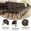 image:imageFlash Furniture HERCULES Series 185W Stacking Church Chair in Navy Blue Fabric  Gold Vein FrameBrown FabricGold Vein Frame