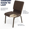image:imageFlash Furniture HERCULES Series 185W Stacking Church Chair in Navy Blue Fabric  Gold Vein FrameBrown FabricGold Vein Frame