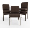 image:imageFlash Furniture HERCULES Series 185W Stacking Church Chair in Navy Blue Fabric  Gold Vein FrameBrown FabricGold Vein Frame