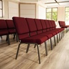 image:imageFlash Furniture HERCULES Series 185W Stacking Church Chair in Navy Blue Fabric  Gold Vein FrameBurgundy FabricGold Vein Frame