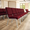 image:imageFlash Furniture HERCULES Series 185W Stacking Church Chair in Navy Blue Fabric  Gold Vein FrameBurgundy FabricSilver Vein Frame