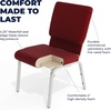 image:imageFlash Furniture HERCULES Series 185W Stacking Church Chair in Navy Blue Fabric  Gold Vein FrameBurgundy FabricSilver Vein Frame
