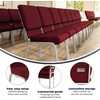 image:imageFlash Furniture HERCULES Series 185W Stacking Church Chair in Navy Blue Fabric  Gold Vein FrameBurgundy FabricSilver Vein Frame