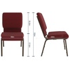 image:imageFlash Furniture HERCULES Series 185W Stacking Church Chair in Navy Blue Fabric  Gold Vein FrameBurgundy Patterned FabricGold Vein Frame