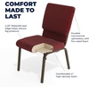 image:imageFlash Furniture HERCULES Series 185W Stacking Church Chair in Navy Blue Fabric  Gold Vein FrameBurgundy Patterned FabricGold Vein Frame