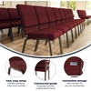 image:imageFlash Furniture HERCULES Series 185W Stacking Church Chair in Navy Blue Fabric  Gold Vein FrameBurgundy Patterned FabricGold Vein Frame