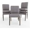 image:imageFlash Furniture HERCULES Series 185W Stacking Church Chair in Navy Blue Fabric  Gold Vein FrameGray FabricGold Vein Frame