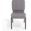 image:imageFlash Furniture HERCULES Series 185W Stacking Church Chair in Navy Blue Fabric  Gold Vein FrameGray FabricGold Vein Frame
