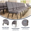 image:imageFlash Furniture HERCULES Series 185W Stacking Church Chair in Navy Blue Fabric  Gold Vein FrameGray FabricGold Vein Frame