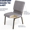image:imageFlash Furniture HERCULES Series 185W Stacking Church Chair in Navy Blue Fabric  Gold Vein FrameGray FabricGold Vein Frame