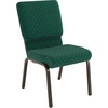 image:imageFlash Furniture HERCULES Series 185W Stacking Church Chair in Navy Blue Fabric  Gold Vein FrameGreen Patterned FabricGold Vein Frame