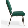 image:imageFlash Furniture HERCULES Series 185W Stacking Church Chair in Navy Blue Fabric  Gold Vein FrameGreen Patterned FabricGold Vein Frame