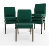 image:imageFlash Furniture HERCULES Series 185W Stacking Church Chair in Navy Blue Fabric  Gold Vein FrameGreen Patterned FabricGold Vein Frame