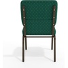 image:imageFlash Furniture HERCULES Series 185W Stacking Church Chair in Navy Blue Fabric  Gold Vein FrameGreen Patterned FabricGold Vein Frame