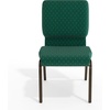 image:imageFlash Furniture HERCULES Series 185W Stacking Church Chair in Navy Blue Fabric  Gold Vein FrameGreen Patterned FabricGold Vein Frame