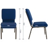image:imageFlash Furniture HERCULES Series 185W Stacking Church Chair in Navy Blue Fabric  Gold Vein FrameNavy Blue FabricGold Vein Frame