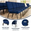image:imageFlash Furniture HERCULES Series 185W Stacking Church Chair in Navy Blue Fabric  Gold Vein FrameNavy Blue FabricGold Vein Frame
