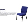 image:imageFlash Furniture HERCULES Series 185W Stacking Church Chair in Navy Blue Fabric  Gold Vein FrameNavy Blue FabricGold Vein Frame
