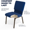 image:imageFlash Furniture HERCULES Series 185W Stacking Church Chair in Navy Blue Fabric  Gold Vein FrameNavy Blue FabricGold Vein Frame