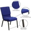 image:imageFlash Furniture HERCULES Series 185W Stacking Church Chair in Navy Blue Fabric  Gold Vein FrameNavy Blue FabricGold Vein Frame