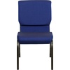 image:imageFlash Furniture HERCULES Series 185W Stacking Church Chair in Navy Blue Fabric  Gold Vein FrameNavy Blue Patterned FabricGold Vein Frame