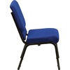 image:imageFlash Furniture HERCULES Series 185W Stacking Church Chair in Navy Blue Fabric  Gold Vein FrameNavy Blue Patterned FabricGold Vein Frame