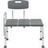 image:imageFlash Furniture HERCULES Series 300 Lb Capacity Adjustable Gray Bath amp Shower Transfer Bench with Back and Side ArmGrey